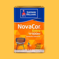 Tinta Acrilica Fosca Novacor Extra Amarelo Sol 18l... - TINTAS PALMARES