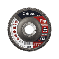 ATLAS DISCO FLAP 115MM 40 ZIRCONIA - TINTAS PALMARES