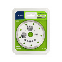 ATLAS DISCO DIAMANTADO PORCELANATO TURBO 110X20MM - TINTAS PALMARES