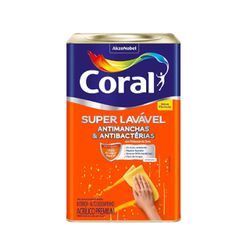 Tinta acrílica super lavável fosco 18L Coral Eggsh... - TINTAS SÃO MIGUEL