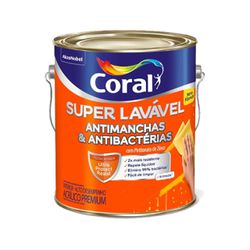 Tinta acrílica super lavável fosco 3,6L Coral Eggs... - TINTAS SÃO MIGUEL