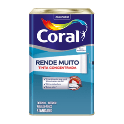 Tinta acrílica fosco 18L Coral Rende Muito - TINTAS SÃO MIGUEL