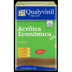 Tinta Acrílica Econômica Branco Fosco 18L - Qualyv... - Tintas São Miguel agora é Bela Tintas