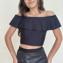 Cropped Babado - 32562 - TokTeen