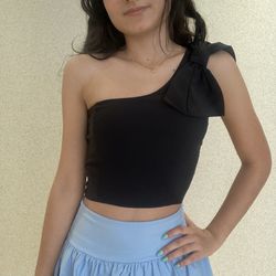 CROPPED LAÇO REMOVIVEL - 2665preto - TokTeen