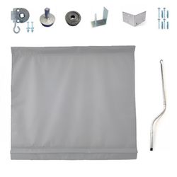 Kit Toldo Cortina Retrátil 2,50x3,50 Cor Cinza - Toldos Veneza | Especialista em Toldos e Coberturas