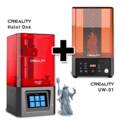 Combo Impressora 3D CREALITY Halot One + Máquina de Lavagem e Cura 3D CREALITY UW-01 - TOPINK3D