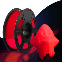 Filamento PLA Brilha no Escuro 1.75mm 1Kg - Vermelho - TOPINK3D