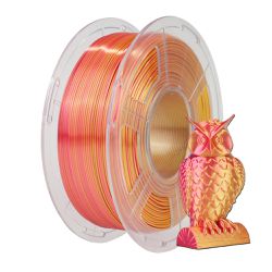 Filamento PLA+ Silk Duas Cores 1.75mm 1kg - Vermelho e Ouro - TOPINK3D