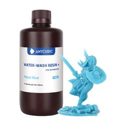 Resina UV Anycubic - Water-Wash Resin+ Azul Água 1Kg - TOPINK3D