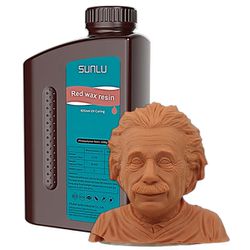  Resina UV Standard SUNLU 1kg Red Wax - TOPINK3D