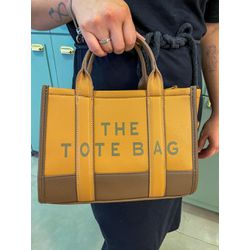 Bolsa Ariel marrom claro com marrom escuro - 1756 - Toque da Bella