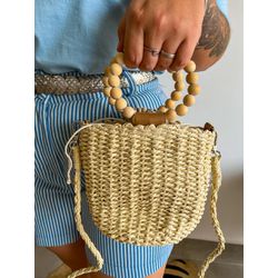 Bolsa Belíssima cor creme - 1660 - Toque da Bella