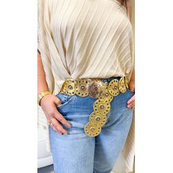 Cinto Boho chic dourado - 2886 - Toque da Bella
