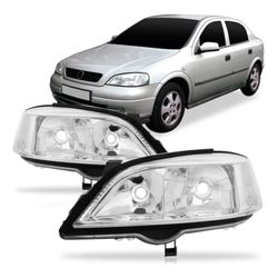 Farol Astra 1999 a 2002 Cromado - Total Latas - A loja online do seu automóvel