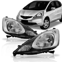 Farol Honda Fit 2009 a 2012 S/ Soquete C/ Regulage... - Total Latas - A loja online do seu automóvel
