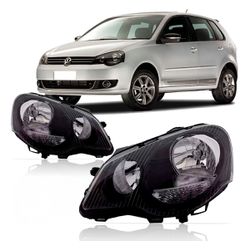 Farol Polo 2007 a 2012 Máscara Negra - Total Latas - A loja online do seu automóvel