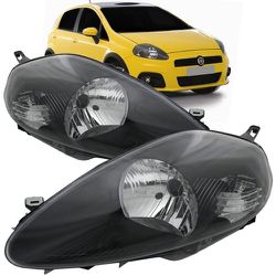Farol Punto 2008 a 2012 Máscara Preta - Total Latas - A loja online do seu automóvel