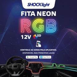 Led Fita Neon RGB 4 Canhões 12v - Total Latas - A loja online do seu automóvel