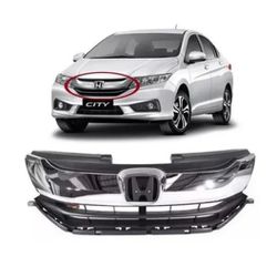 Grade Honda City 2015 á 2017 Preto C/ Friso Cromad... - Total Latas - A loja online do seu automóvel
