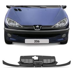 Grade Peugeot 206 Com Moludra e Sem Emblema - Total Latas - A loja online do seu automóvel