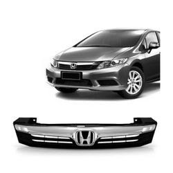 Grade Honda Civic 2012 á 2014 Preto C/ Moldura Cro... - Total Latas - A loja online do seu automóvel