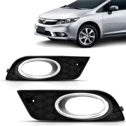 Grade Honda Civic de 2012 á 2014 Inferior Parachoq... - Total Latas - A loja online do seu automóvel