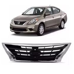 Grade Versa 2011 á 2015 Preto C/ Friso Cromado - Total Latas - A loja online do seu automóvel