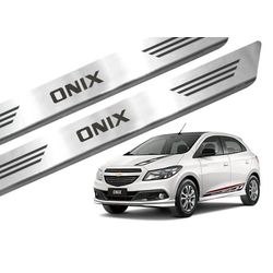 Soleira Onix 2013 á 2019 Aço Inox Escovado - Total Latas - A loja online do seu automóvel