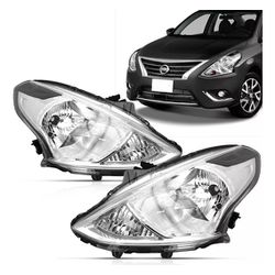 Farol Versa 2016 Em Diante Cromado - Total Latas - A loja online do seu automóvel