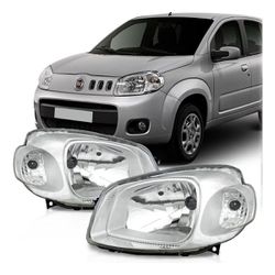 Farol Uno 2010 a 2014 Cromado - Total Latas - A loja online do seu automóvel