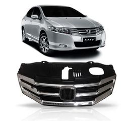 Grade Honda City 2013 e 2014 Preto C/ Friso Cromad... - Total Latas - A loja online do seu automóvel