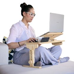 Mesinha Para Notebook Ajustável Com Apoio de Mouse Cama / Sofá - TRIBOSHOP