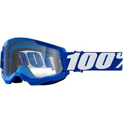 Óculos 100% Strata 2 Transparente Azul Motocross O... - Trilha Race