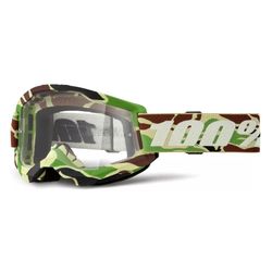 Óculos 100% Strata 2 War Camo Transparente Motocro... - Trilha Race