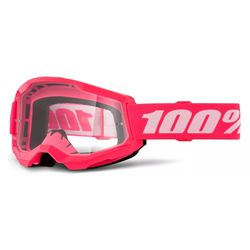 Óculos 100% Strata 2 Pink Transparente Motocross O... - Trilha Race