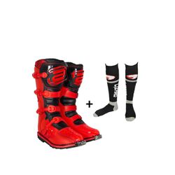 Bota Asw 2023 Vermelha Com Preto Trilha Motocross ... - Trilha Race