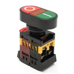 BOTÃO DUPLO LUKMA LIGA/DESLIGA C/LED 220V - COD. 2... - TRIMAQ MAQUINAS E PEÇAS INDUSTRIAIS