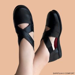SAPATILHA X COMFORT PRETA - TRINTEE