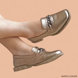 SAPATO LOAFER GOLD - TRINTEE