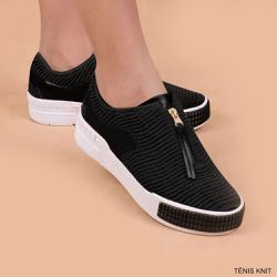 TÊNIS KNIT PRETO (FORMA GRANDE / COMPRAR UM NÚMERO... - TRINTEE