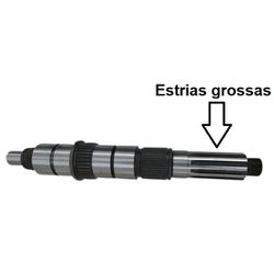 Eixo entalhado F4000, F1000 Turbo, D40, 6-80 e 6-90 similar ao 3315130 - 9235 - AUTOPEÇAS TUNICAR