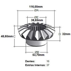 Engrenagem planetária F4000 2000/2010 eixo Dana 286 - MX4011/2 - AUTOPEÇAS TUNICAR