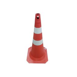 CONE LARANJA E BRANCO - 75CM - FIT PLASTCOR - 563 - Tutela EPI - EPIs em BH, equipamentos de proteção individual Belo Horizonte
