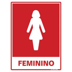 PLACA EM POLIESTIRENO 15X20 CM - SANITARIO FEMININ... - Tutela EPI - EPIs em BH, equipamentos de proteção individual Belo Horizonte