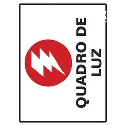 PLACA EM POLIESTIRENO 15X20CM - QUADRO DE LUZ - SI... - Tutela EPI - EPIs em BH, equipamentos de proteção individual Belo Horizonte