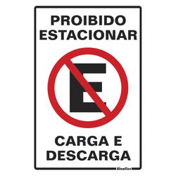 PLACA EM POLIESTIRENO 20X30CM - PROIBIDO ESTACIONA... - Tutela EPI - EPIs em BH, equipamentos de proteção individual Belo Horizonte