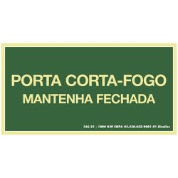 PLACA FOTOLUMINESCENTE PVC 0,5 - 30X15 CM - PORTA ... - Tutela EPI - EPIs em BH, equipamentos de proteção individual Belo Horizonte