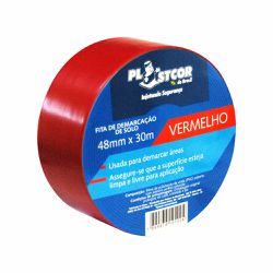 FITA DE DEMARCACAO VERMELHO 48MM X 30MTS - PLASTCO... - Tutela EPI - EPIs em BH, equipamentos de proteção individual Belo Horizonte