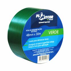 FITA DE DEMARCACAO VERDE 48MM X 30MTS - PLASTCOR -... - Tutela EPI - EPIs em BH, equipamentos de proteção individual Belo Horizonte